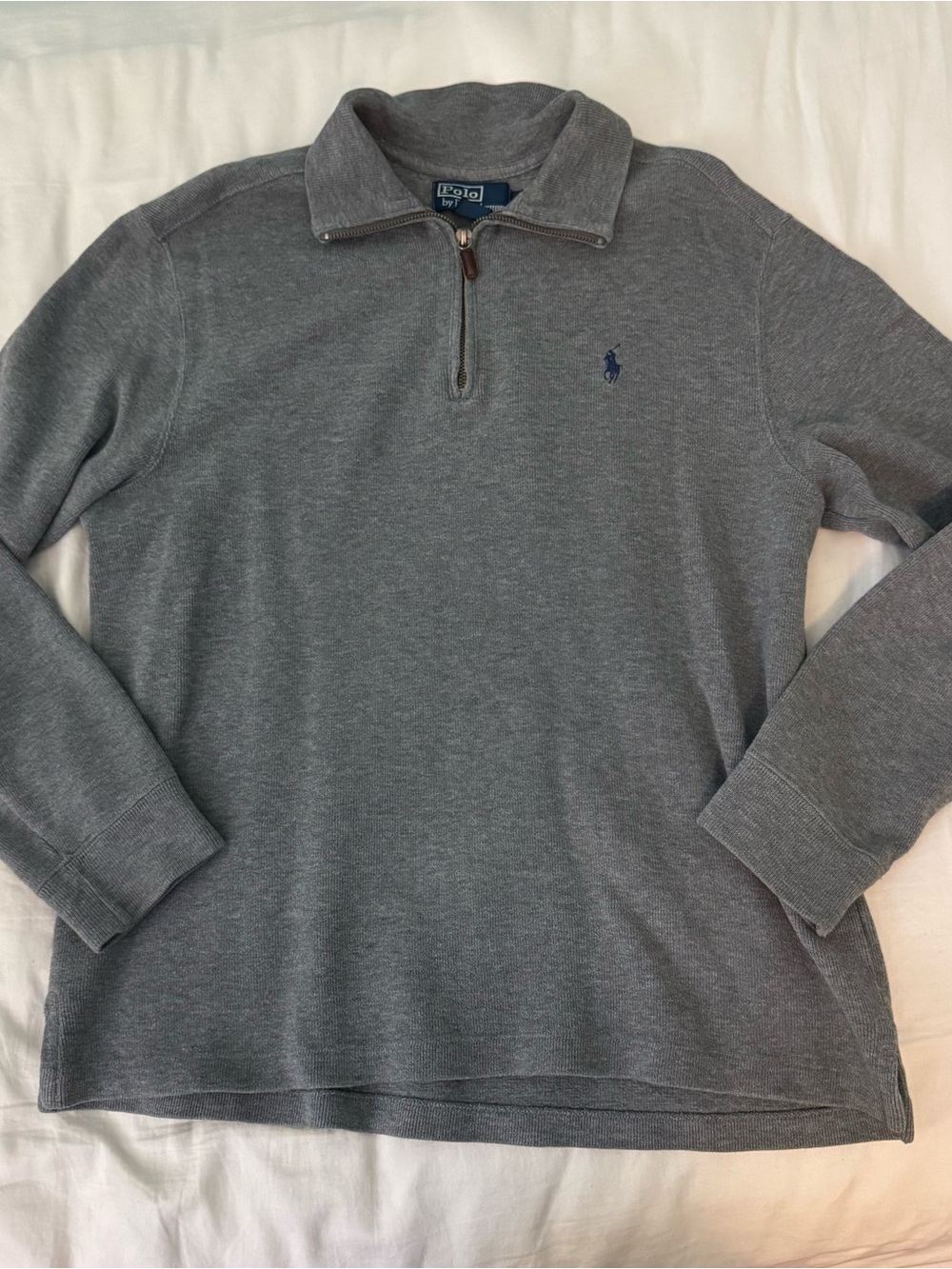 Polo by Ralph Lauren Gray Quarter-Zip Sweater